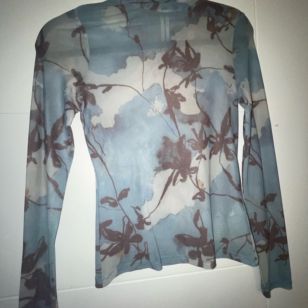 Anthropologie Blue Women's Mesh Top - Picture 2 of 6
